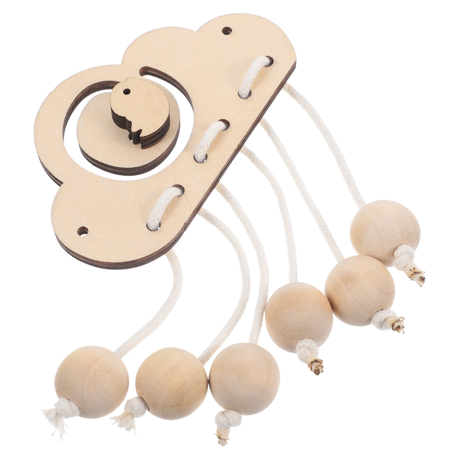 Toyvian Bead Model Educational Tool for Kids in Light Brown Wood 612 ...