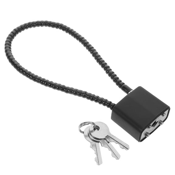 Toyvian Heavy Duty Steel Cable Lock Black Portable Wire Lock with Key for Scooter Bike Basket Cabinet Security