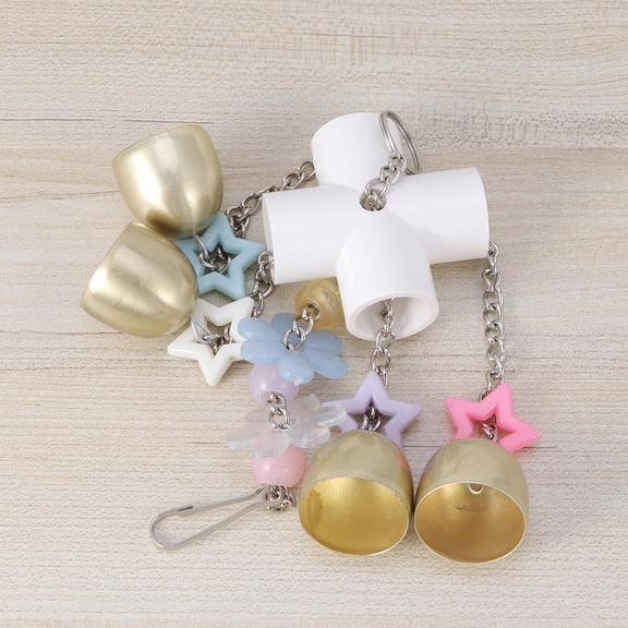 Toyvian Parrot Cage Supplies Plastic Doll Golden for Birds Indoor Play 1Pcs