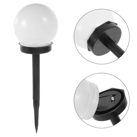 Toyvian Solar Ground Plug Light Black Easy Install for Lawns and Walkways