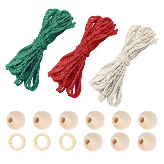 Toyvian Boho DIY Macrame Tapestry Kit for Christmas Tree Ornament Craft