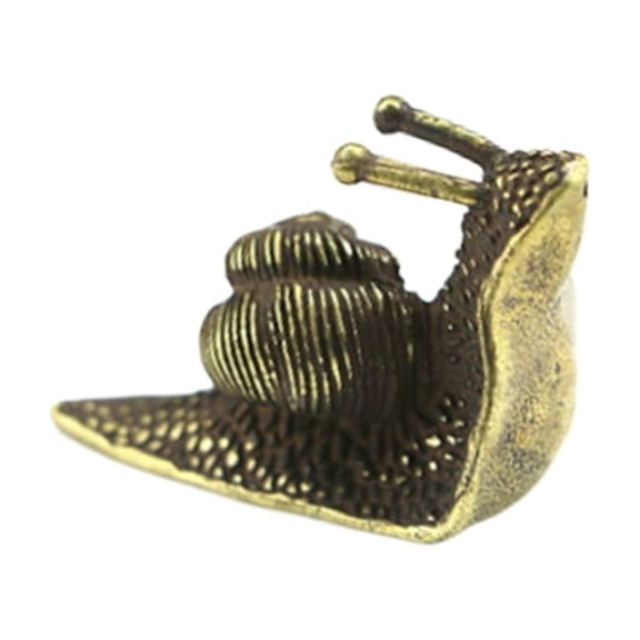 Toyvian Brass Snail Statue Tabletop Decoration, Golden Chic Snail Figurine for Home, Office Desk Ornament, 1 Set