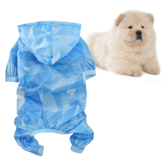 Toyvian Pet Costume Ultra Thin Breathable Blue Sunscreen Clothing for Small Dogs and Cats