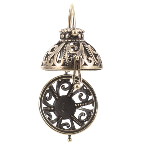 Toyvian Car Diffuser for Essential Oils Brass Hanging Pendant with Vintage Floral Pattern