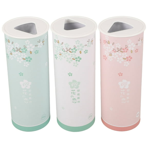 Toyvian Car Tissue Dispenser Cylinder, Car Tissue Holder with Facial Tissues, Travel Tissues for Car Cup Holder, Refill Tissue Box, Round Tissue Tube, Tissue Holder for Car Cup Holder