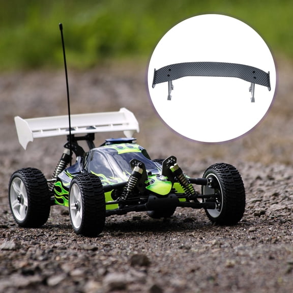 Toyvian Lightweight Carbon Fiber Rear Wing Spoiler for Model Racing Drift Cars