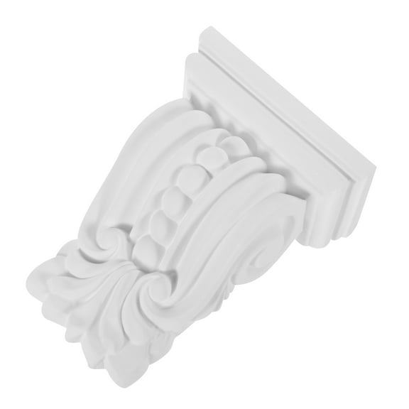 Toyvian Factory Primed White PU Corbels European Style Decorative Corner Brackets for Painting