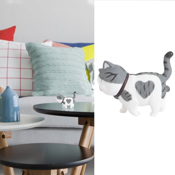 Toyvian Small Cat Figurine Vinyl Multi 1Pack
