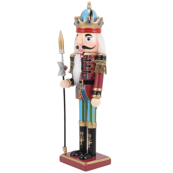 Toyvian Sturdy Multi-Color Wooden Nutcracker Craft for Holiday Decoration