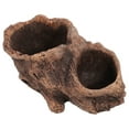 thumbnail image 1 of Toyvian 1-Pack Dark Brown Plastic Flower Pot with Retro , Planter for Indoor and Outdoor Gardening, 1 of 7