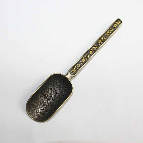 Toyvian Black Copper Coffee Scoop and Tea Measuring Spoon Simple Refined Design