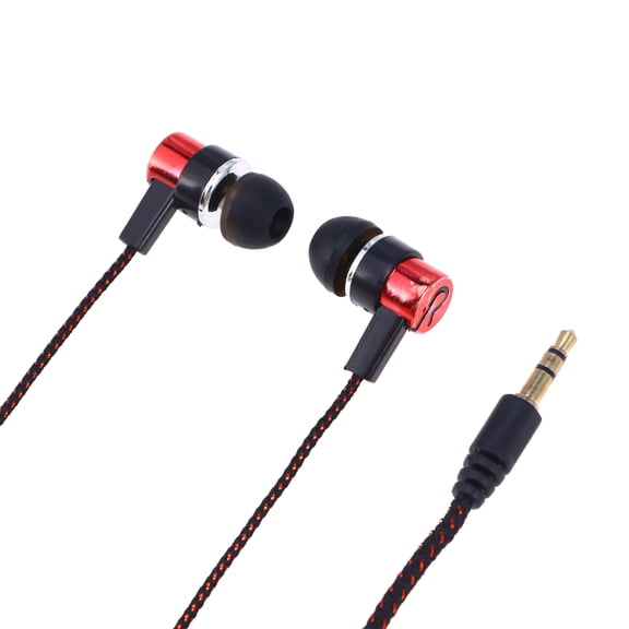 Toyvian Red In-Ear Earphones with Deep Bass, Noise Cancelling, Stereo Sound, Comfortable Fit Headset for Music