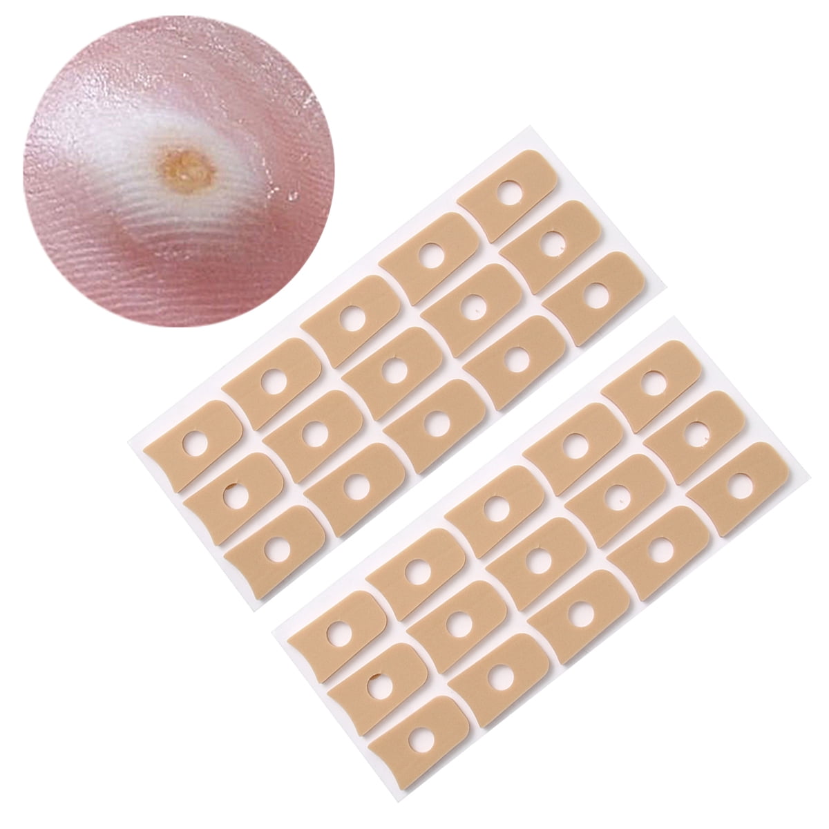 Toyvian Corn Protector,45Pcs Self Adhesive Callus Cushions U Shaped Cushion Corn Pads Waterproof Toe and Foot Protectors