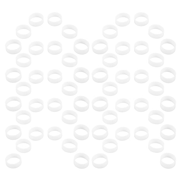 Toyvian 500Pcs Reusable Silicone Cable Ties Flexible Cord Straps for Home Organization White