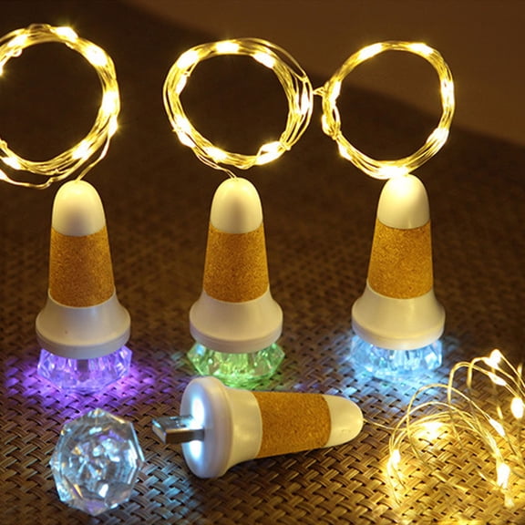 Toyvian White LED Cork ng Lights USB Charging Party Lamp for Garden and Patio Decor