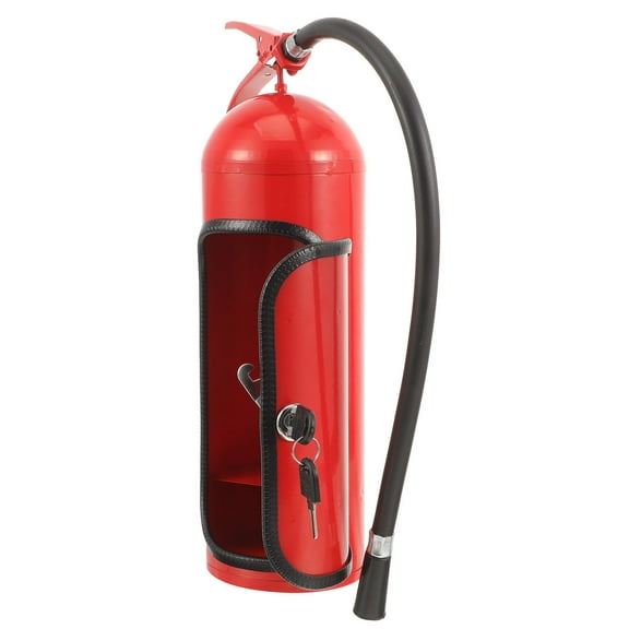 Toyvian Stylish Fire Extinguisher Design Wine Storage Box for Home in Red with Spacious Interior Space