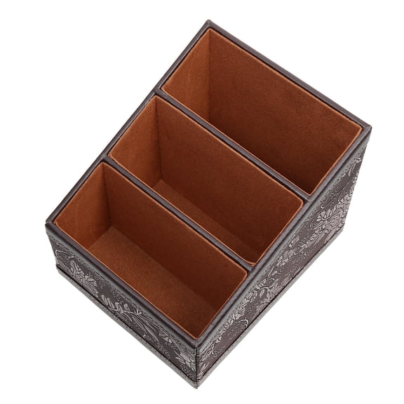 Toyvian Multi-Functional Sundries Organizer for Countertop Storage, PU Material Holder, 1 Piece for Home and Office Use