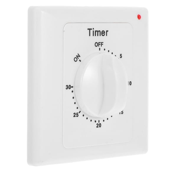 Toyvian White Indoor Light Timer Wall Switch for Timed Control of Fans Heaters and Lamps