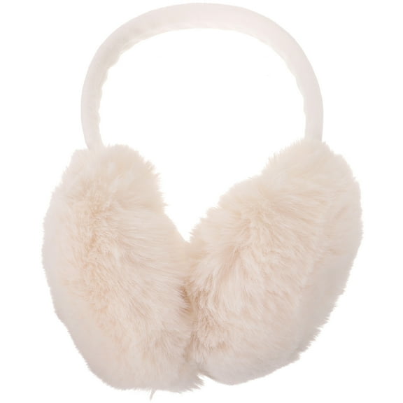 Toyvian Earmuff Woman Foldable Plush White 1Pcs