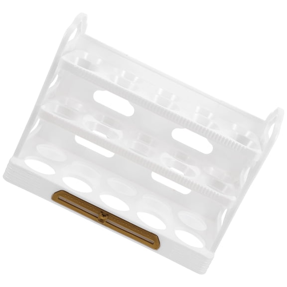 Toyvian 1Pack Fridge Egg Container White Plastic Egg Storage for Refrigerator Use