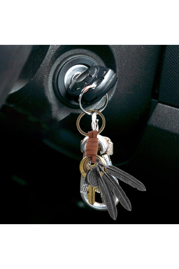 Western Style Keychain Keychain in Grey PU for Special Events 1Set