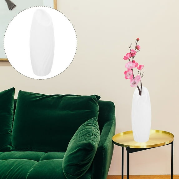 Toyvian White Hydroponic Container Vase for Flowers, Indoor Plant Holder and Home Decoration