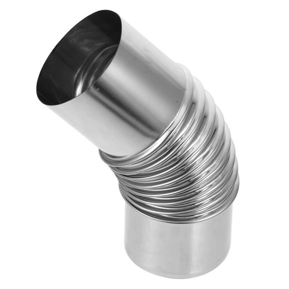 Toyvian Elbow Chimney Stove Pipe Elbow Chimney Pipe Stainless Steel Silver 1Pack