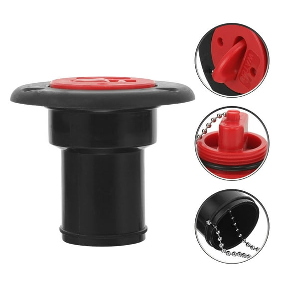 Toyvian Black Plastic Gas Tank Vent Cap Replacement for Marine Boats, and Easy to Install