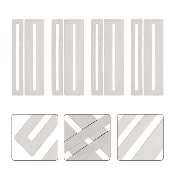Toyvian 8Pcs Guitar Radius Gauges Stainless Steel Instrument Repair Tools Plated Silver