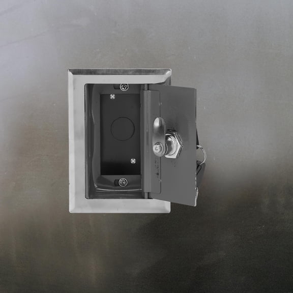 Toyvian Plated Silver Push Button Control Station Box with Concealed Lock for Home Outdoor Use