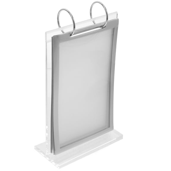 Toyvian Menu Holder Desktop Display Stand Transparent PVC 1Set for Retailers
