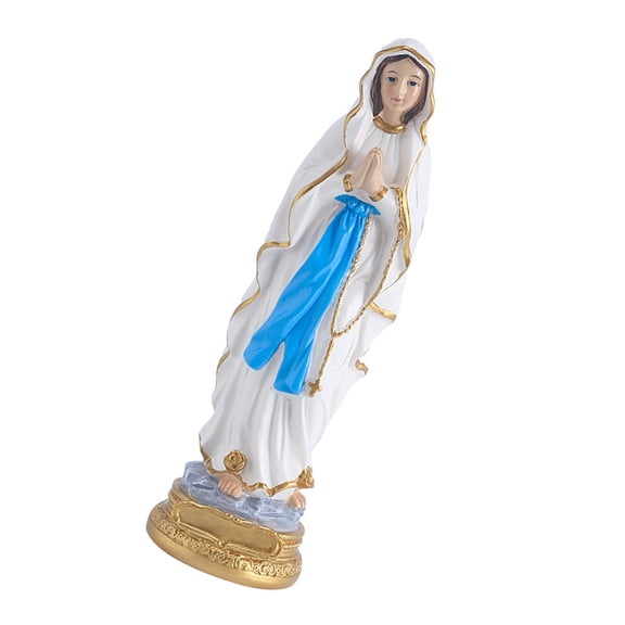 Toyvian White Resin Mary Figurine Easter Ornament for Home Decor and Desktop Decoration, Holiday Decoration