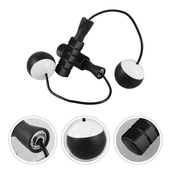 Toyvian 1Pair Black Cordless Weighted Jump Rope for Fitness Indoor Exercise Compact Design