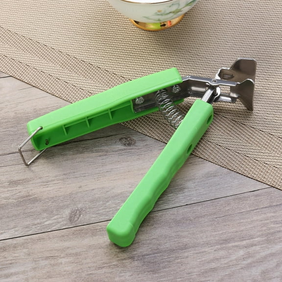 Toyvian Kitchen Gripper Clip with Stainless Steel and Plastic for Bowl Plate Tray Green
