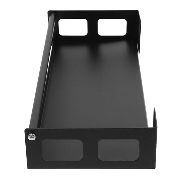 Toyvian Black Stainless Steel Wall-Mounted Spice Rack for Kitchen Storage and Space-Saving Organization