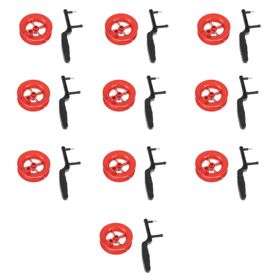 Toyvian Kite String Reels with Red Plastic Wheels for Flying Kites Enjoy Time 15Pcs