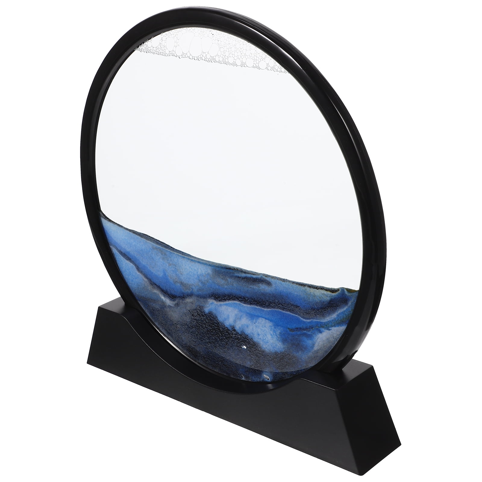 Toyvian Blue 3D Moving Sand Art ABS Home Decoration for Living Room and Bedroom