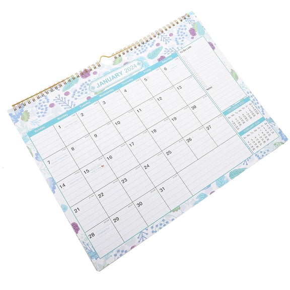 Toyvian 2024 Wall Calendar with Large Writing Space, Daily Planner with Festival Dates, Ideal for Home and Office Use