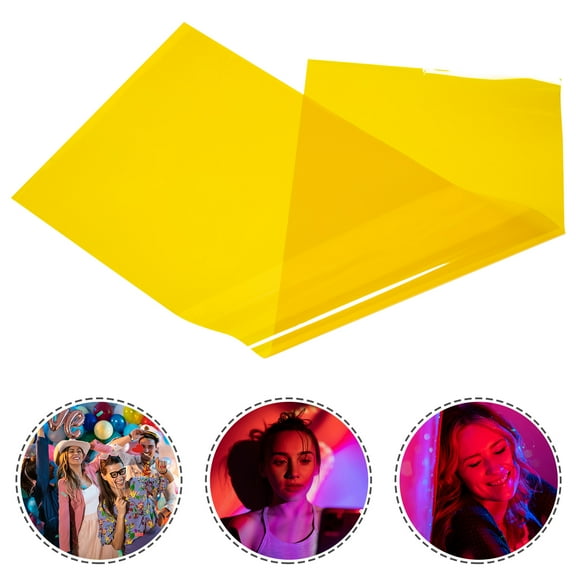 Toyvian Yellow Color Filter Film for Flashlight Pet Overlays Transparency Sheet