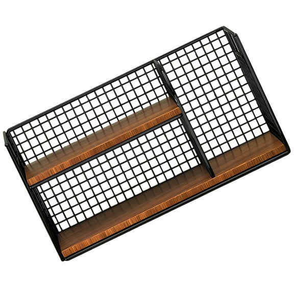 Toyvian Bathroom Storage Shelf Black Double-Layer Rack for Cosmetics and Sundries