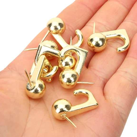 Toyvian 30pcs Metal Push Pin Wall Hooks Kit for Hanging Photos, Artwork, and Decorations Easily and Securely