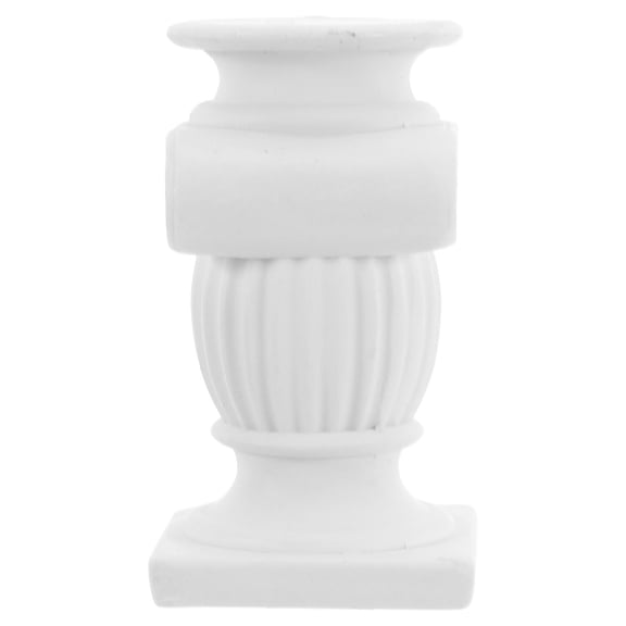 Toyvian Roman Pillar Statues Column Figurine Base Resin Beige Indoor Decoration 1Set
