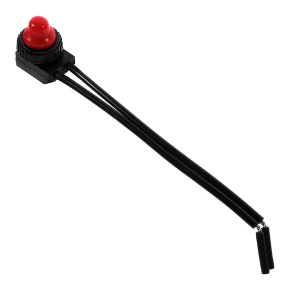 Toyvian Motorcycle Push Button Switch Red Plastic Handlebar Control with Self Locking Feature