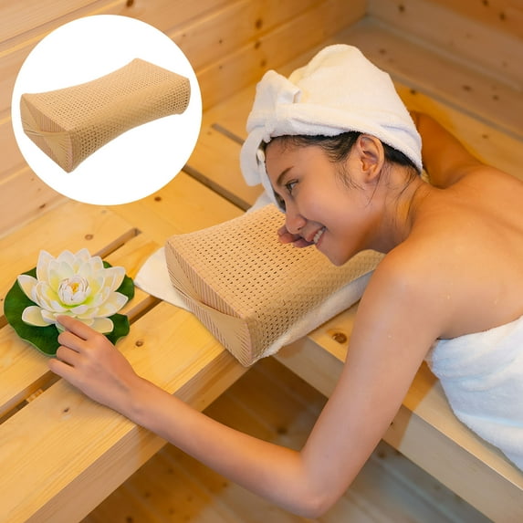 Toyvian Bolster for Sauna Simulated Rattan Khaki 1Pack