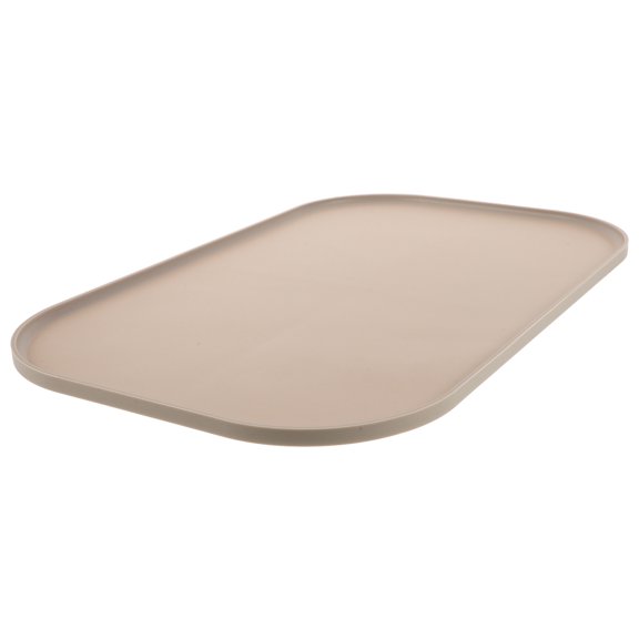 Toyvian Lightweight Silicone Dog Food Mat Coffee Color Raised Edge Placemat for Indoor Pet Feeding