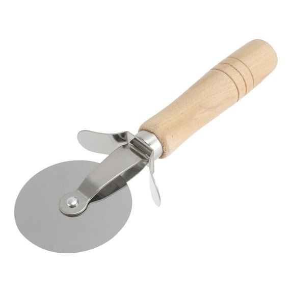 Toyvian Pizza Cutter with Wooden Handle, Non-Stick Blade, Kitchen Tool, Assorted Colors for Easy Slicing