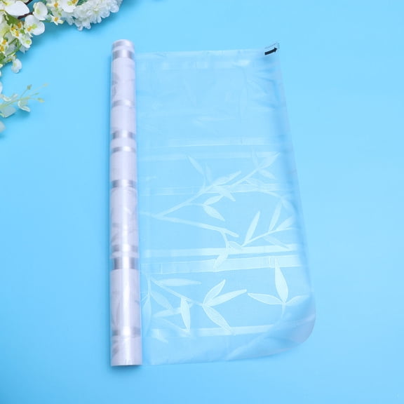 Toyvian White Oblique Grid Window Film for Privacy, Decorative Static Cling Glass Film for Home and Office Decor
