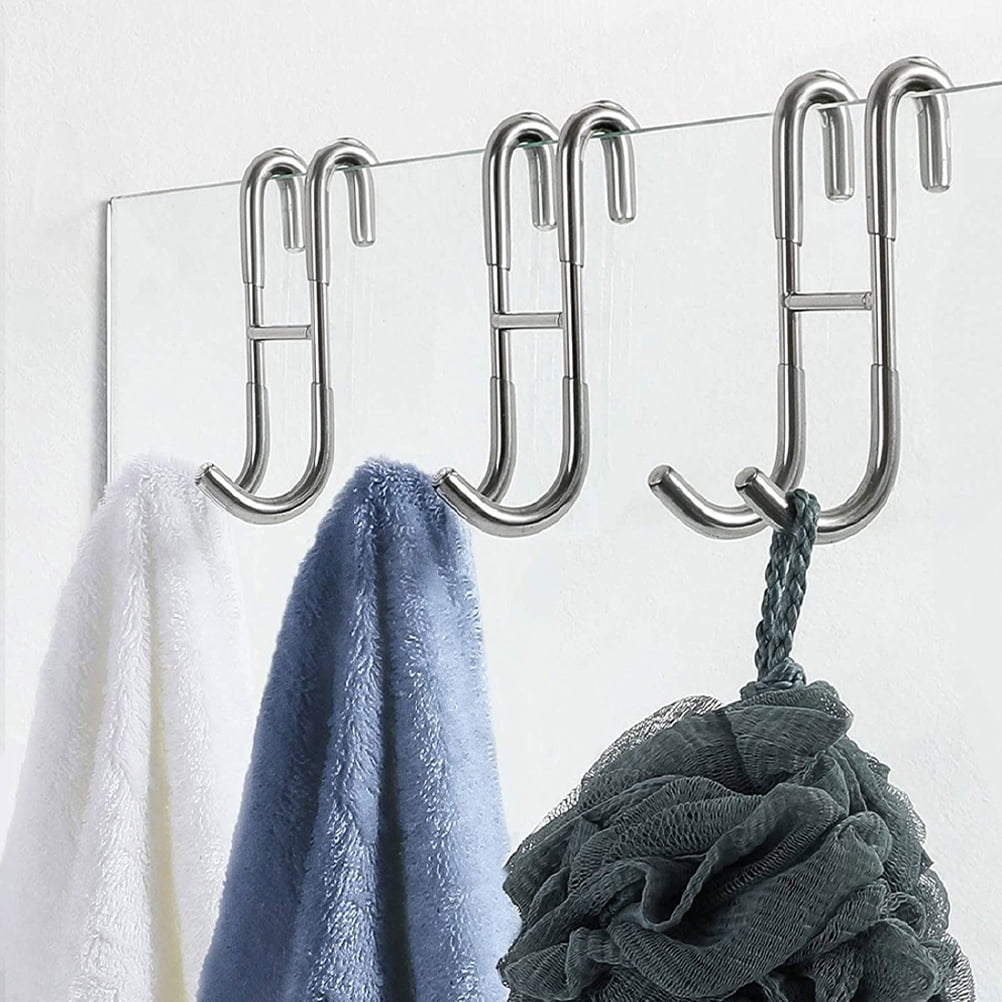 Toyvian Hooks for Glass Shower Doors Hanging Bathroom Accessories ...