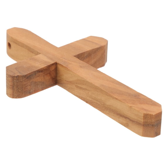 Toyvian Holding Crosses Wooden Cross Khaki 1Set Church Decor