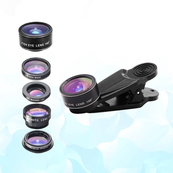 Toyvian Phone Camera Lens Kit with Fisheye, Macro, and CPL Lenses for Mobile Photography